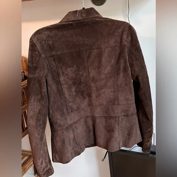 Apostrophe Dark Brown Leather/Suede Jacket - Picture 4 of 5